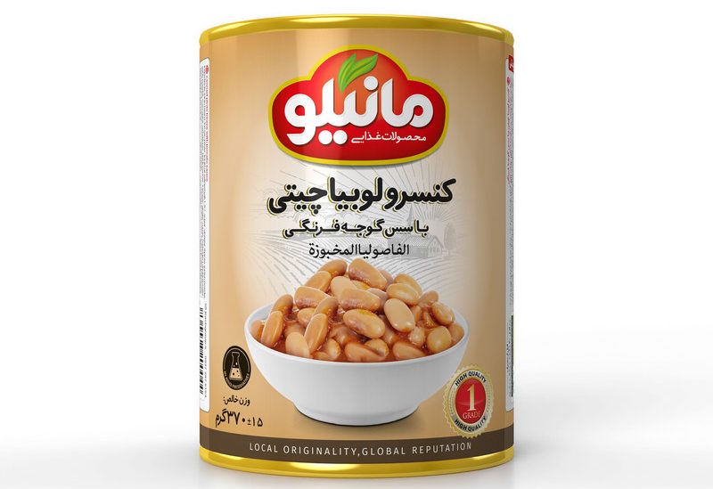 کنسرو لوبیا چیتی مانیلو با وزن 370 گرمی-کاماپرس