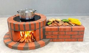 ترفند جالب ساخت اجاق هیزمی شیک برای ویلا (ویدیو)