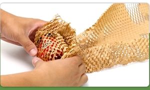 استفاده از کاغذ لانه زنبوری به جای نایلون حبابدار در پستکس